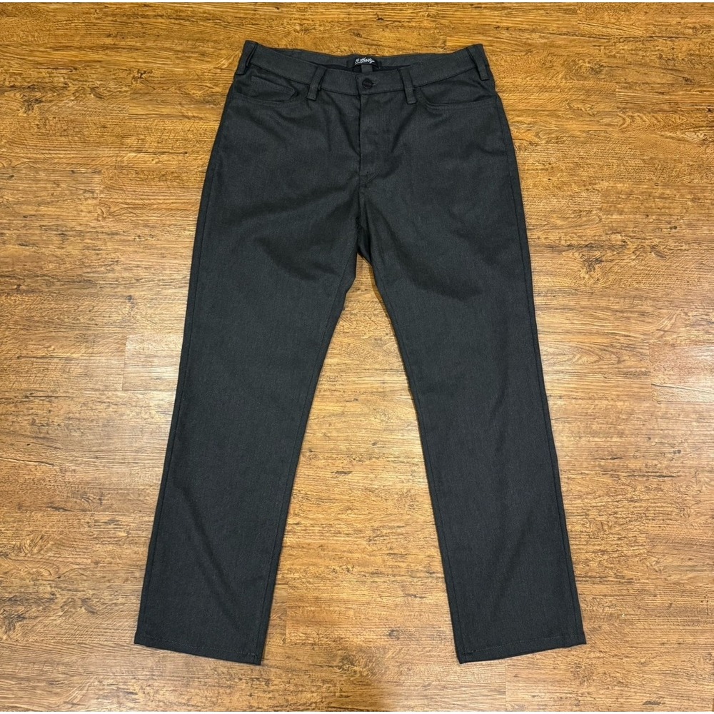 34 Heritage Black 5‎ Pocket Casual Preppy Stretch Chino Pants Trousers Men 37x32